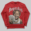 Red Sneakers DopeSkill Long Sleeve T-Shirt Money Loves Me Graphic Streetwear - red