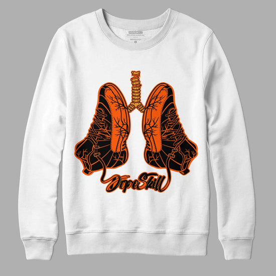 Jordan 12 Retro Brilliant Orange DopeSkill Sweatshirt Breathe Graphic Streetwear - White