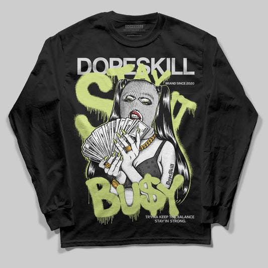 Jordan 4 GS “Light Lemon Twist” DopeSkill Long Sleeve T-Shirt Stay It Busy Graphic Streetwear - Black