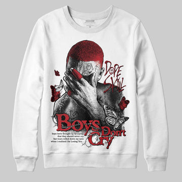 Jordan 1 High OG “Ruby” DopeSkill Sweatshirt Boys Don't Cry Graphic Streetwear - White