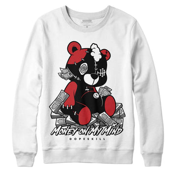 Jordan 12 “Red Taxi” DopeSkill Sweatshirt MOMM Bear Graphic Streetwear - White 