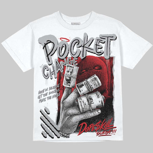 Jordan 4 OG “White Cement” DopeSkill Oversize Print T-Shirt Pocket Change Graphic Streetwear