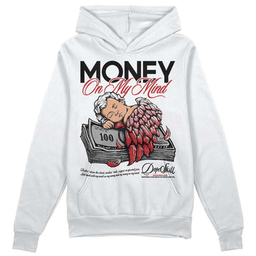 Jordan 12 “Red Taxi” DopeSkill Hoodie Sweatshirt MOMM Graphic Streetwear - White