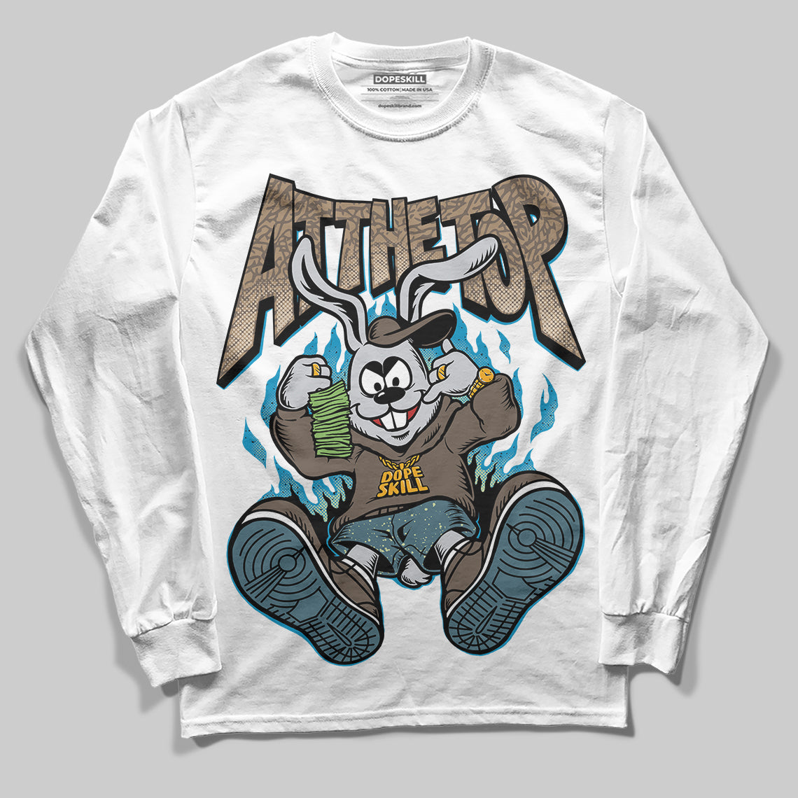 Jordan 3 GS “We Outside” DopeSkill Long Sleeve T-Shirt At The Top Graphic Streetwear - White 