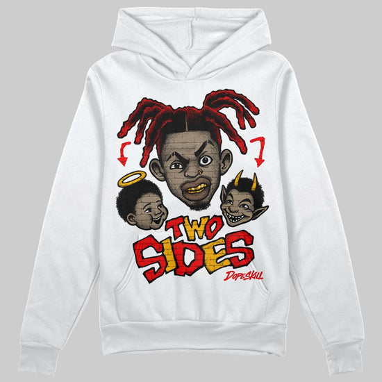 Red Sneakers DopeSkill Hoodie Two Sides Graphic Streetwear - White