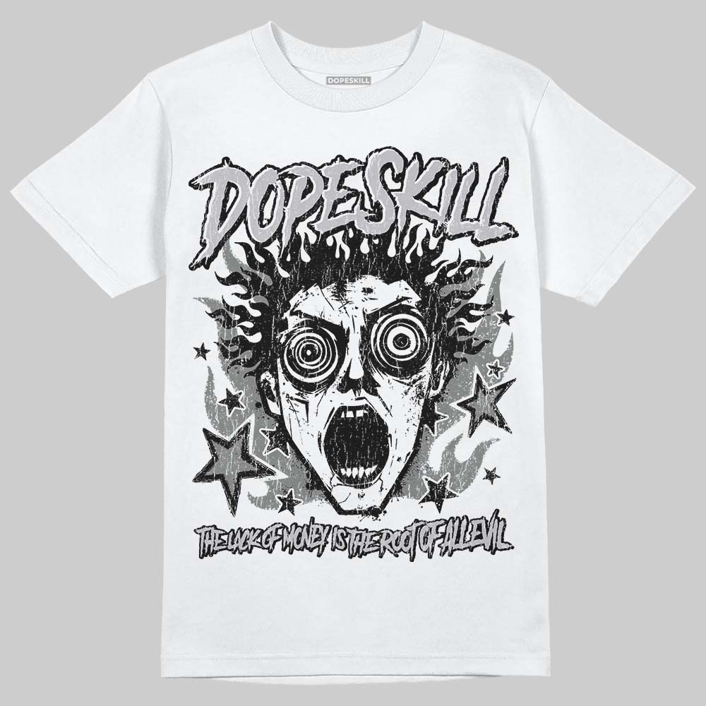 Grey Sneakers DopeSkill T-Shirt Root of Evil Graphic Streetwear - White