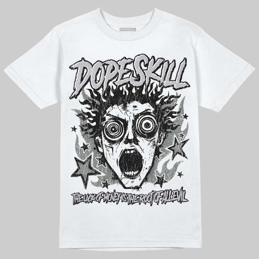 Grey Sneakers DopeSkill T-Shirt Root of Evil Graphic Streetwear - White