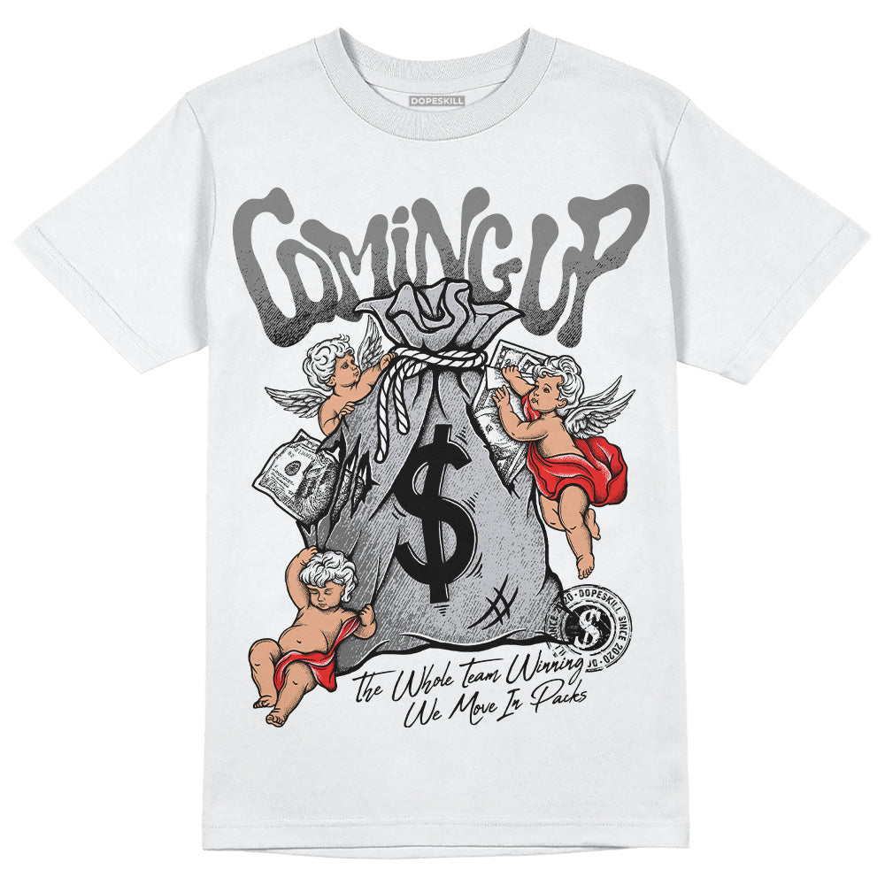 Grey Sneakers DopeSkill T-Shirt Money Bag Coming Up Graphic Streetwear - WHite