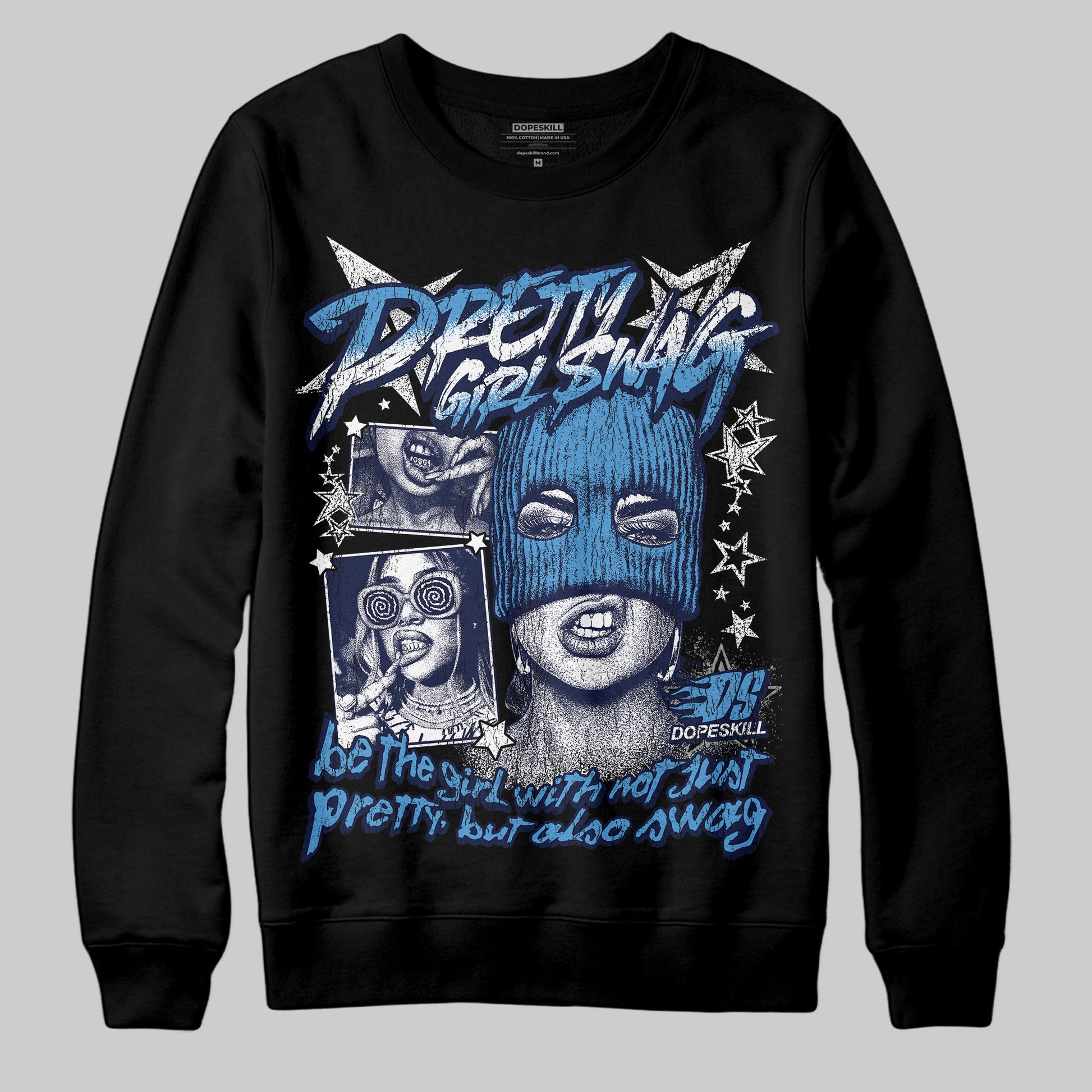 Jordan 3 "Midnight Navy" DopeSkill Sweatshirt Pretty Girl Swag Graphic Streetwear - Black