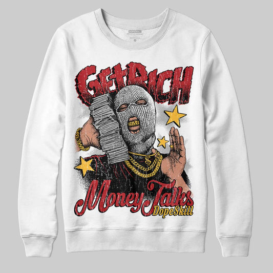 Jordan 14 Golf “Last Shot” DopeSkill Sweatshirt Get Rich Graphic Streetwear - White