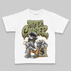 Olive Sneakers DopeSkill Toddler Kids T-shirt Paper Chaser Boy Graphic Streetwear - White