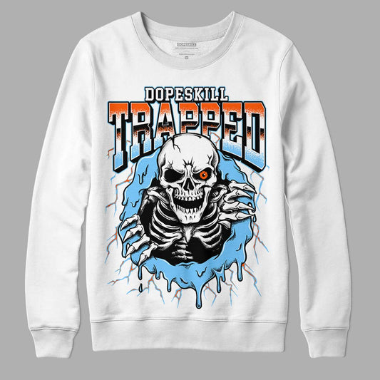 Dunk Low Futura University Blue DopeSkill Sweatshirt Trapped Halloween Graphic Streetwear - White