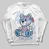 Jordan 3 GS “Denim/Pink Glow” DopeSkill Long Sleeve T-Shirt Smile Through The Pain Graphic Streetwear - White 