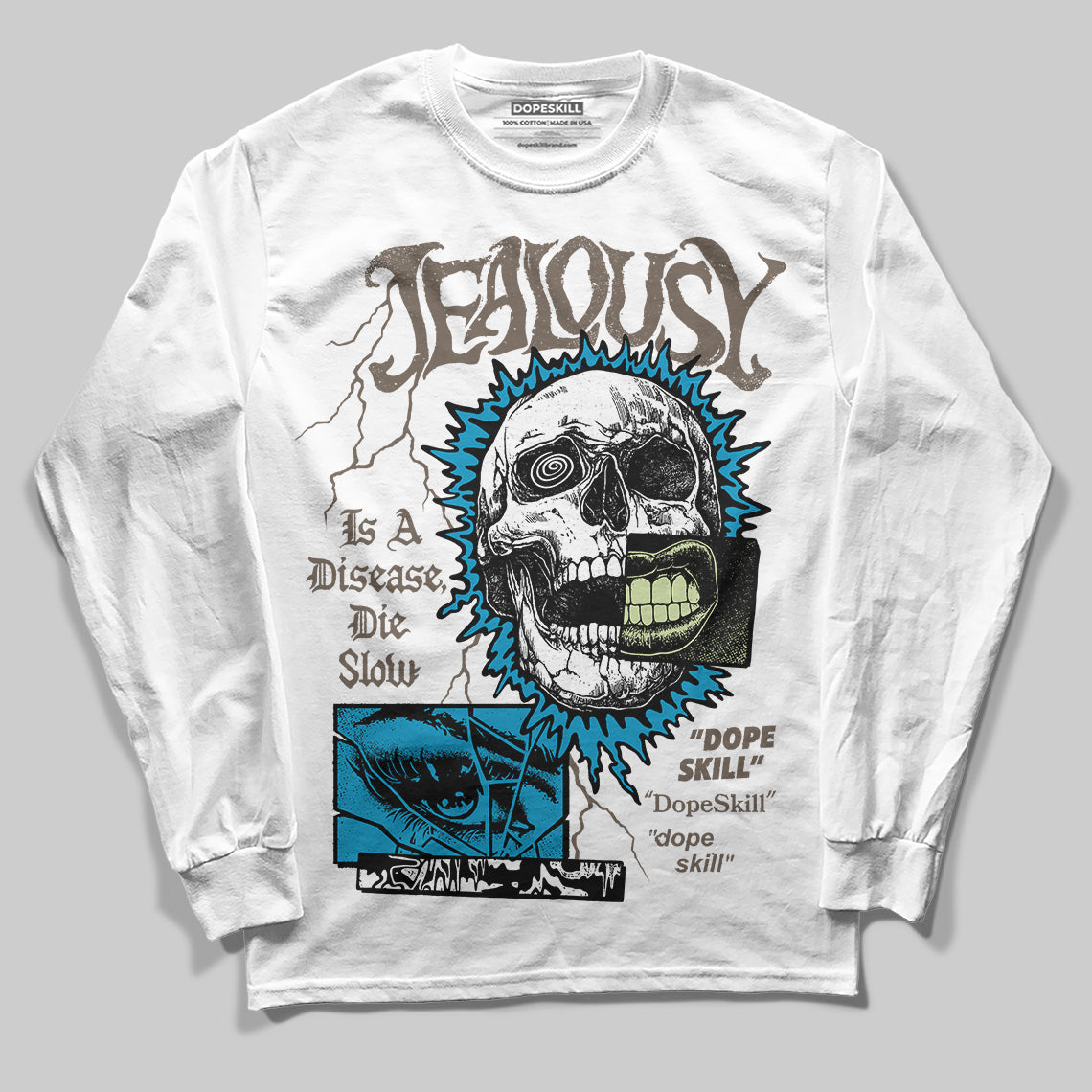 Jordan 3 GS “We Outside” DopeSkill Long Sleeve T-Shirt Jealousy Graphic Streetwear - White