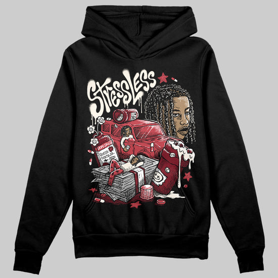 Jordan 4 “Sierra Red" DopeSkill Hoodie Sweatshirt Stressless Graphic Streetwear - Black