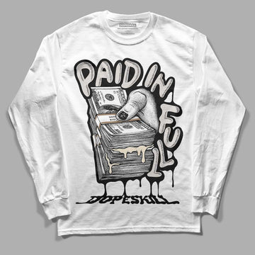 Jordan 5 SE “Sail” DopeSkill Long Sleeve T-Shirt Paid In Full Graphic Streetwear - White