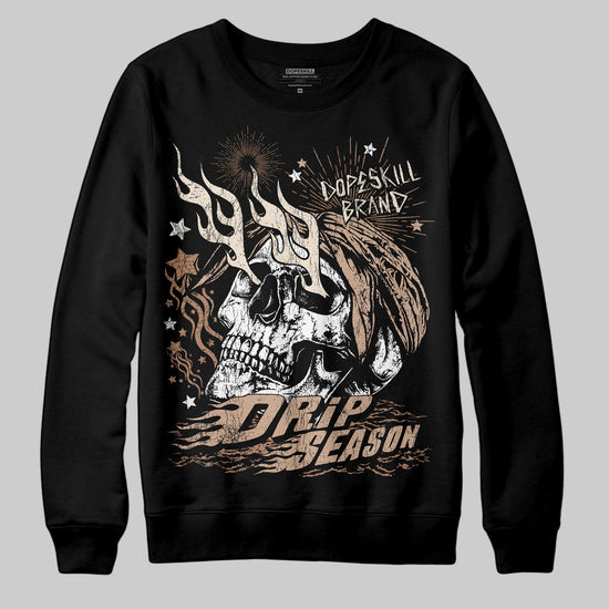 Jordan 4 Retro Cozy Girl DopeSkill Sweatshirt Drip Season Graphic Streetwear - black