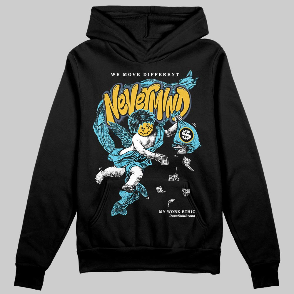 Jordan 11 Retro Gamma Blue (2025) DopeSkill Hoodie Sweatshirt Nevermind Graphic Streetwear - Black