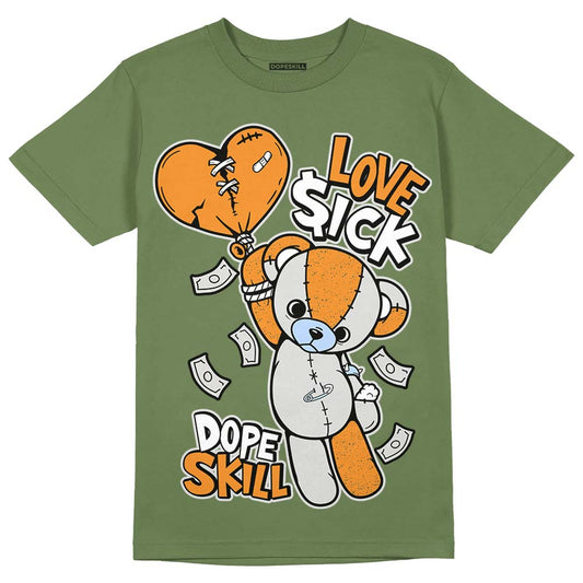 Jordan 5 "Olive" DopeSkill Olive T-Shirt Love Sick Graphic Streetwear 