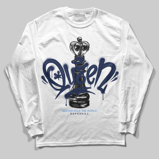 Jordan 5 Midnight Navy DopeSkill Long Sleeve T-Shirt Queen Chess Graphic Streetwear