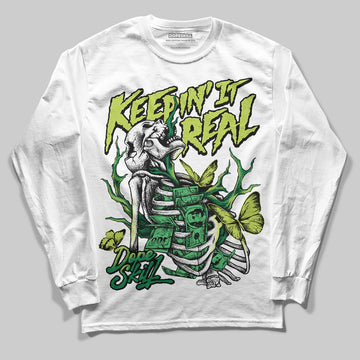 Green Sneakers DopeSkill Long Sleeve T-Shirt Keepin' It Real Graphic Streetwear - White 