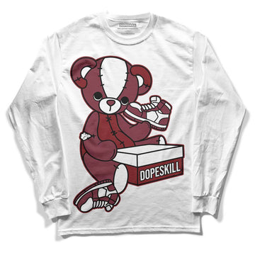 Jordan 1 Retro High OG “Team Red” DopeSkill Long Sleeve T-Shirt Sneakerhead BEAR Graphic Streetwear - WHite