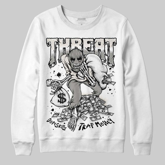 Jordan 3 Retro Pure Money DopeSkill Sweatshirt Threat Graphic Streetwear - White 