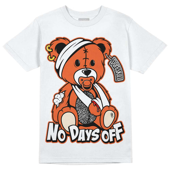 Jordan 3 Georgia Peach DopeSkill T-Shirt Hurt Bear Graphic Streetwear - White