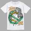 Jordan 2 Retro Lucky Green DopeSkill T-Shirt Takin No L's Graphic Streetwear - White 