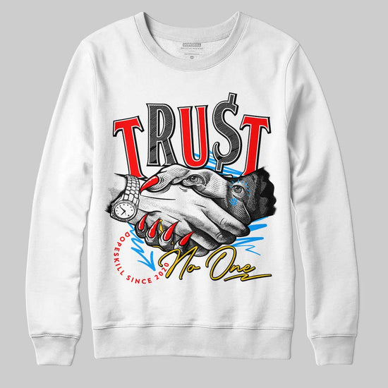 Nike Dunk Low x LeBron James 'Fruity Pebbles' DopeSkill Sweatshirt Trust No One Graphic Streetwear - White