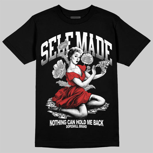 Black and White Sneakers DopeSkill T-Shirt Self Made Graphic Streetwear - Black