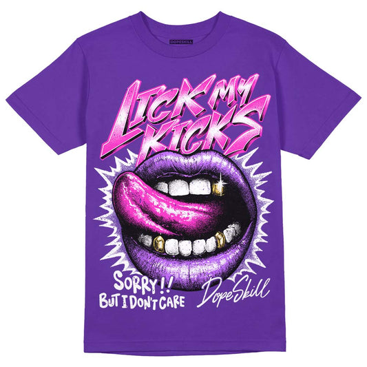 PURPLE Sneakers DopeSkill Purple T-shirt Lick My Kicks Graphic Streetwear