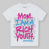 Pink Sneakers DopeSkill Toddler Kids T-shirt Mom, I Am A Rich Youth Graphic Streetwear - White