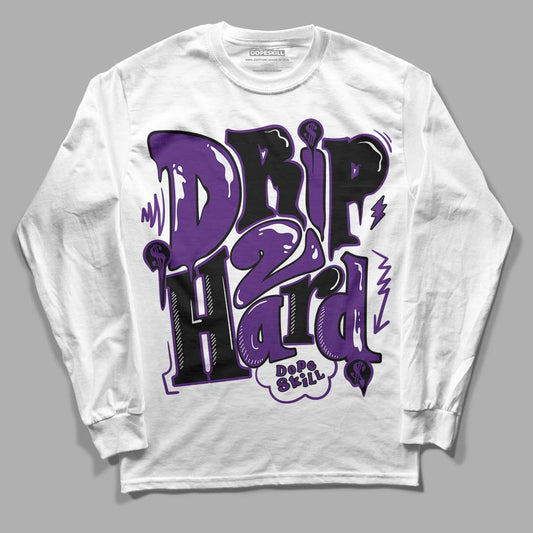 Jordan 12 “Field Purple” DopeSkill Long Sleeve T-Shirt Drip Too Hard Graphic Streetwear - White