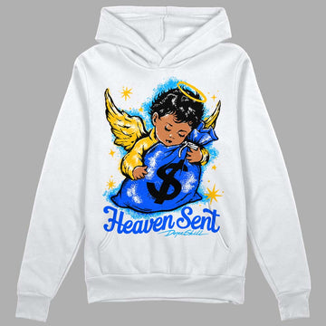 Royal Blue Sneakers DopeSkill Hoodie Sweatshirt Heaven Sent Graphic Streetwear - White