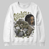 Jordan 3 “Medium Olive” aka “Family Affair” DopeSkill Sweatshirt Stressless Graphic Streetwear - White