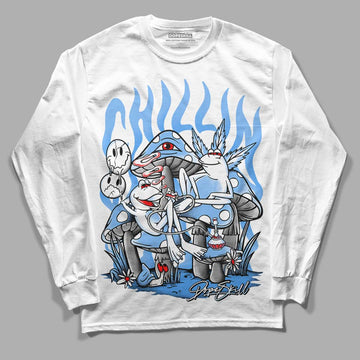 Jordan 9 Powder Blue DopeSkill Long Sleeve T-Shirt Chillin Graphic Streetwear - White