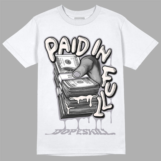 Jordan 2 Cement Grey DopeSkill T-Shirt Paid In Full Graphic Streetwear - White 