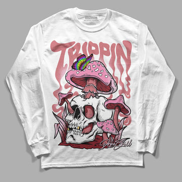 Valentine's Day Collection DopeSkill Long Sleeve T-Shirt Trippin Graphic Streetwear - White