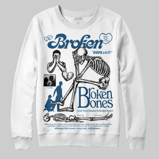 Jordan 12 Retro French Blue (2025) DopeSkill Sweatshirt Broken Bones Graphic Streetwear