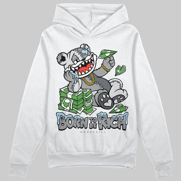 Jordan 5 Retro Wolf Grey (2026) DopeSkill Hoodie Sweatshirt Born To Be Rich Graphic Streetwear - White