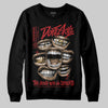 Jordan 12 Retro Flu Game (2025) DopeSkill Sweatshirt The Mouth With No Droughts Graphic Streetwear - Black