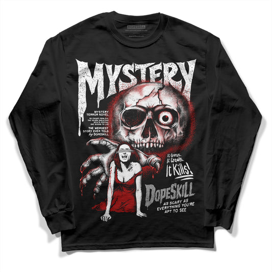 Jordan 14 "Black/White" DopeSkill Long Sleeve T-Shirt Mystery Ghostly Grasp Graphic Streetwear - Black