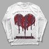 Jordan 5 Retro Burgundy (2023) DopeSkill Long Sleeve T-Shirt Juneteenth Heart Graphic Streetwear - White