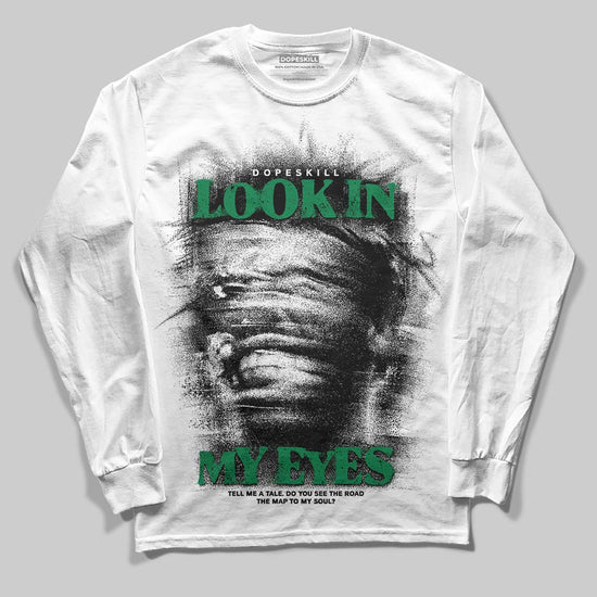 Green Sneakers DopeSkill Long Sleeve T-Shirt Look In My Eyes Graphic Streetwear - White