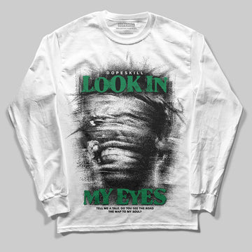 Green Sneakers DopeSkill Long Sleeve T-Shirt Look In My Eyes Graphic Streetwear - White
