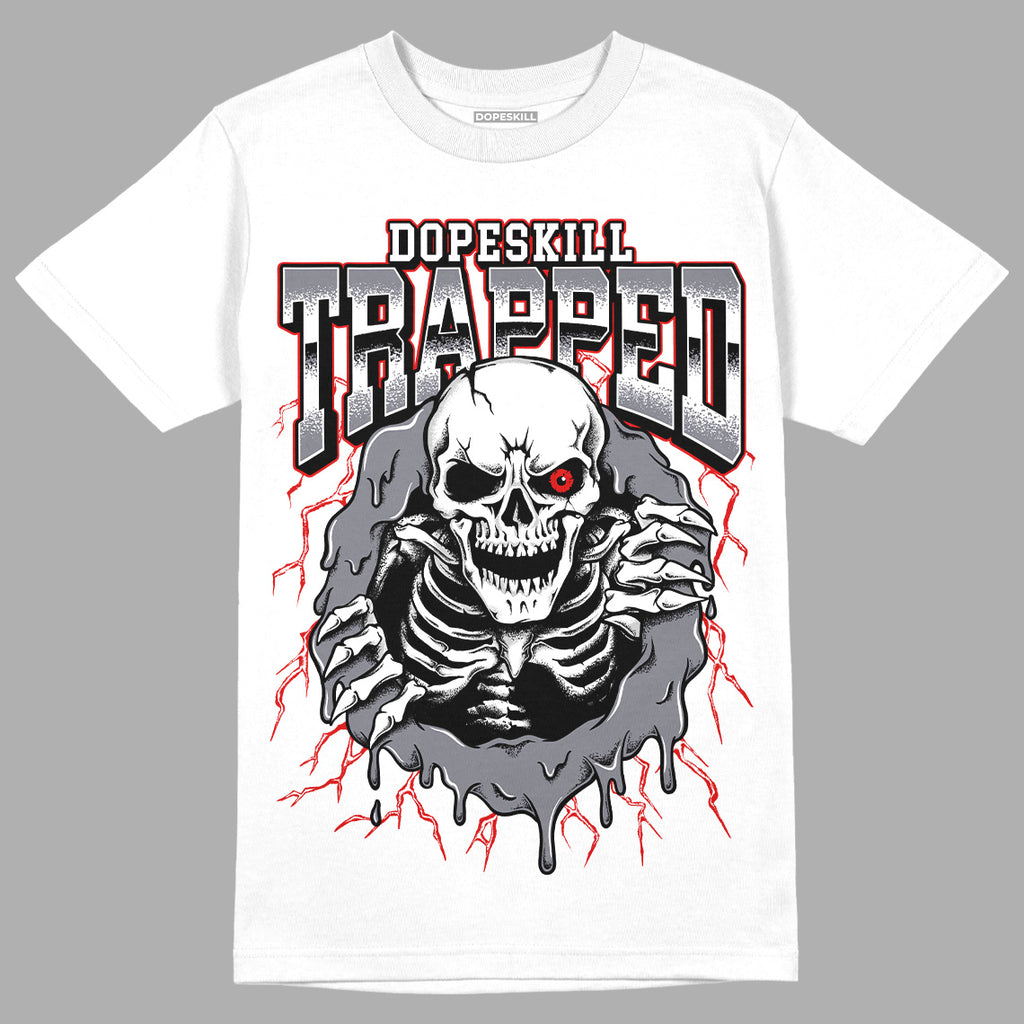 Jordan 9 Retro Fire Red DopeSkill T-Shirt Trapped Halloween Graphic Streetwear  - White 