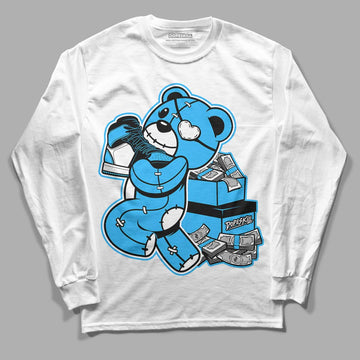 Jordan 1 High Retro OG “University Blue” DopeSkill Long Sleeve T-Shirt Bear Steals Sneaker Graphic Streetwear - White 