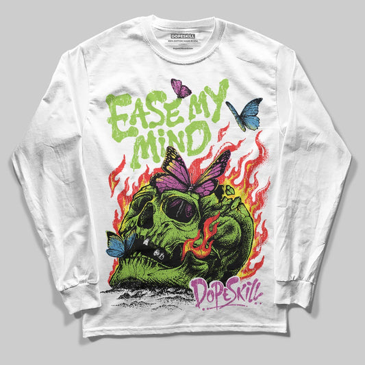 Neon Green Sneakers DopeSkill Long Sleeve T-Shirt Ease My Mind Graphic Streetwear - White