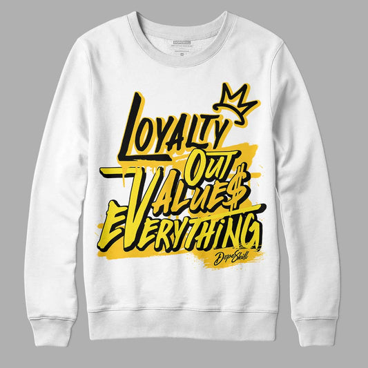 Jordan 4 Retro “Vivid Sulfur” DopeSkill Sweatshirt LOVE Graphic Streetwear - White 